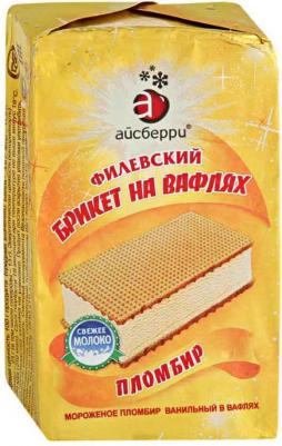 Мороженое Филевский брикет на вафлях Пломбир 80г – фото 3