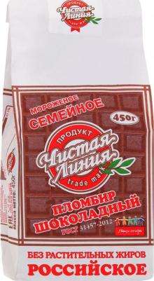 Мороженое Семейное пломбир шоколадный 450 г