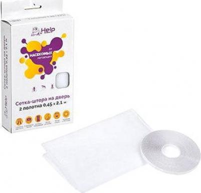 Сетка-штора на дверь противомоскитная 45х210 см 2 шт – фото 7
