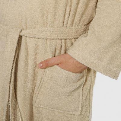 Халат мужской махровый Sauna Kimono brown L – фото 5