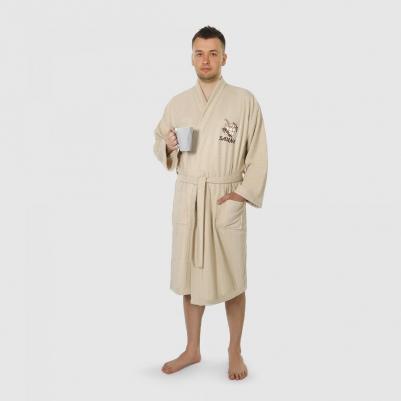 Халат мужской махровый Sauna Kimono brown L