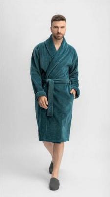 Домашний халат мужской САЙМОН синий 48 RU – фото 1