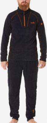 Комплект термобелья Nord, флис, полиэстер, влагоотводящий материал, быстросохнущее, размер S, черный – фото 10