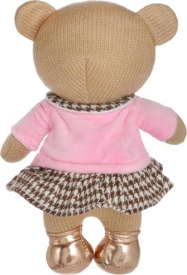 Мягкая игрушка Knitted. Мишка вязаный девочка в розовом джемпере 22см M4864 – фото 4