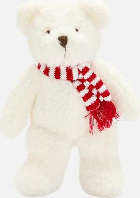 Мягкая игрушка Мишка белый в шарфе 21 см 70-KY23SP2807 – фото 1