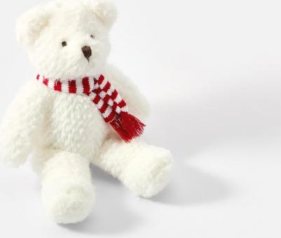 Мягкая игрушка Мишка белый в шарфе 21 см 70-KY23SP2807 – фото 3