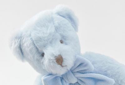 Мягкая игрушка Мишка голубой сидячий с бантом 22 см – фото 4