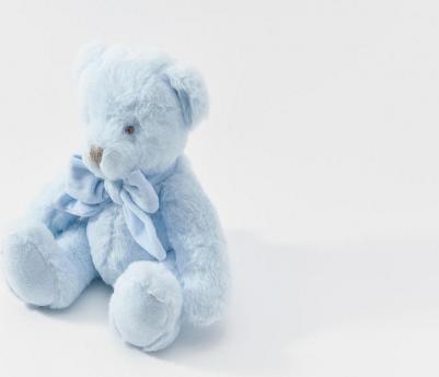 Мягкая игрушка Мишка голубой сидячий с бантом 22 см – фото 5