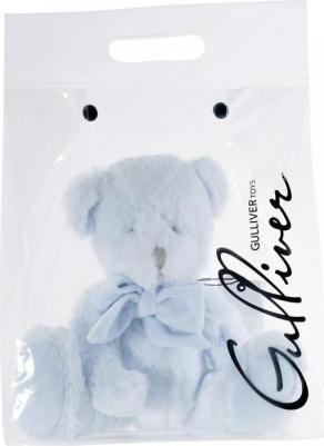 Мягкая игрушка Мишка голубой сидячий с бантом 22 см – фото 8