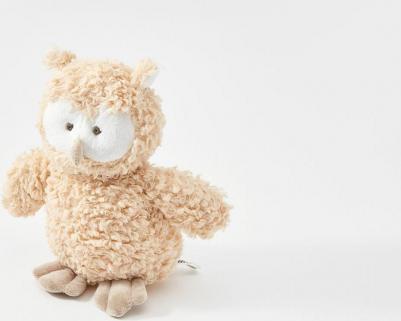 Мягкая игрушка Сова Луша, бежевая 18 см – фото 7