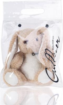 Мягкая игрушка Зайка вислоухий бежевый 20 см – фото 8