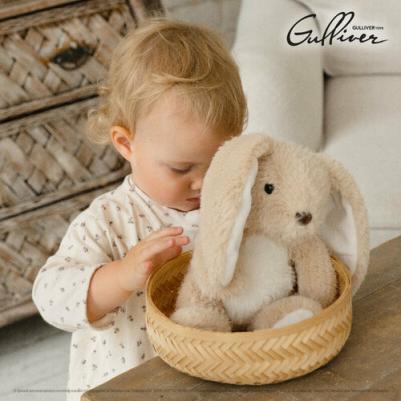 Мягкая игрушка Зайка вислоухий бежевый 20 см – фото 9