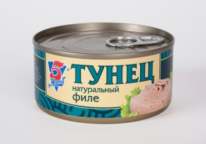 Тунец натуральный филе, 185 г