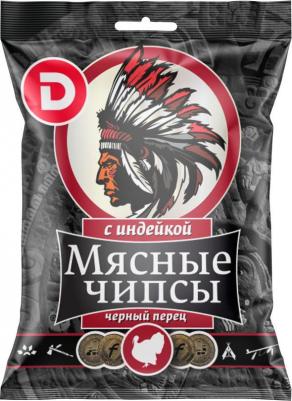 Мясные чипсы из индейки сыровяленые