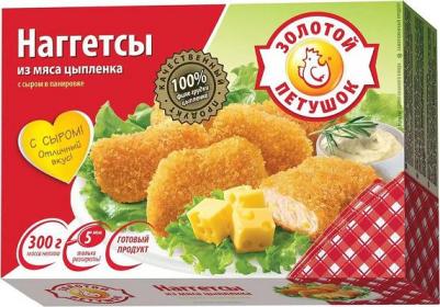 Наггетсы из мяса цыпленка с сыром в панировке 300 г – фото 1
