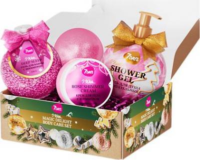 Набор косметики для ухода, подарочный набор MAGIC DELIGHT 01, гель для душа, крем для тела, бомбочка для ванны, соль для ванны – фото 2