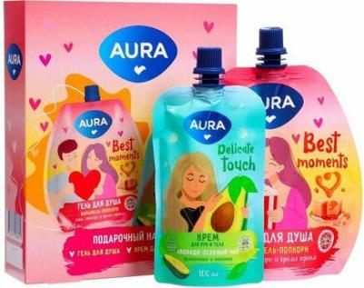 Подарочный набор ". Карамель и Авокадо", гель для душа карамель-попкорн 250 мл + крем для рук и тела авокадо-Зеленый чай 100 мл – фото 4