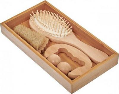 Набор подарочный : расческа, массажер, щетка с щетиной кабана