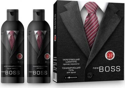 Подарочный набор мужской №1770 New Boss Gentleman Шампунь для волос и бороды + Гель для душа