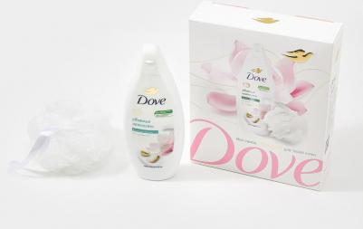 Подарочный набор фисташковый крем-гель для душа 250 мл и мочалка – фото 2