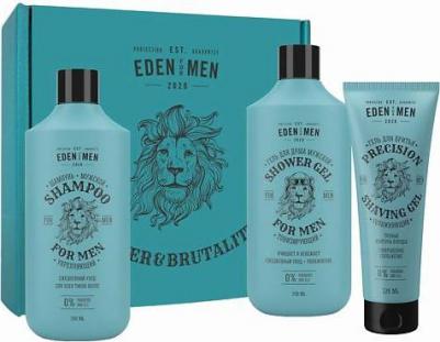 Набор подарочный для мужчин FOR MEN в коробке гель для душа тонизирующий 250 мл + шампунь укрепляющий 250 мл + гель для бритья увлажняющий 125 мл – фото 4