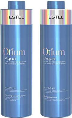 Набор Otium Aqua Увлажняющий бессульфатный Шампунь 1000мл и Бальзам 1000мл 2 в 1
