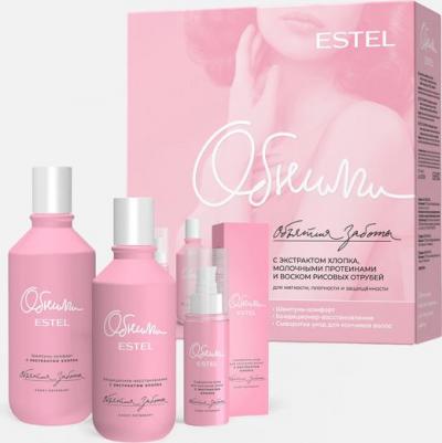 обними Набор для волос "Объятия заботы", Шампунь-комфорт + кондиционер-восстановление + сыворотка-уход для кончиков волос – фото 4