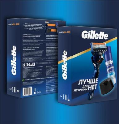 Набор подарочный Fusion ProGlide Flexball бритва, кассета, гель и подставка – фото 2