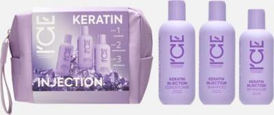 Keratin Injection Подарочный набор для волос: шампунь 250 мл, бальзам кондиционер 250 мл, восстанавливающий крем с кератином 200 мл