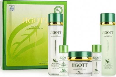 Подарочный набор с экстрактом зеленого чая тонер эмульсия крем Well-Being Green Tea – фото 2