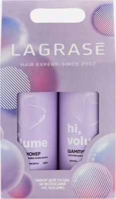 Шампунь и бальзам для волос женский Hi, volume уплотняющие средства для объема тонких волос, набор 1 литр