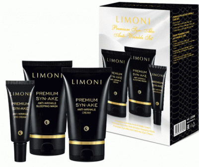 Набор Premium Syn Ake Anti Wrinkle Care Set, Cream 50ml, Eye Cream 25ml, Sleeping Mask 50 ml – фото 3