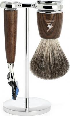 Набор для бритья RYTMO Ясень Натуральный барсучий ворс Бритва Fusion