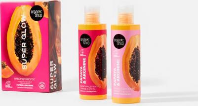 Super Glow Подарочный набор для ухода за волосами: укрепляющий питательный шампунь и бальзам кондиционер увлажняющий с протеином 2х200 мл – фото 2