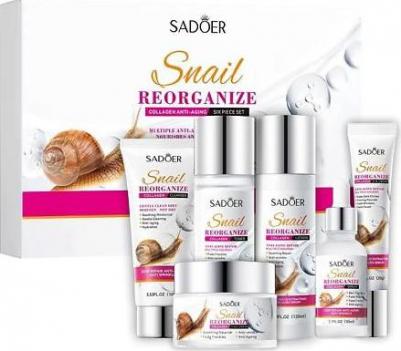 Набор средств для лица Набор для ухода за кожей лица с улиточным восстанавливающим коллагеном – фото 2