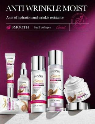 Набор средств для лица Набор для ухода за кожей лица с улиточным восстанавливающим коллагеном – фото 3