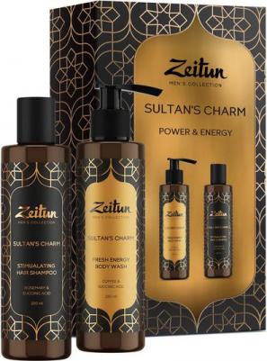 Подарочный набор для мужчин SULTAN'S CHARM для ухода за кожей тела и волосами: укрепляющий шампунь и парфюмированный гель для душа, аромат Tobacco & – фото 5