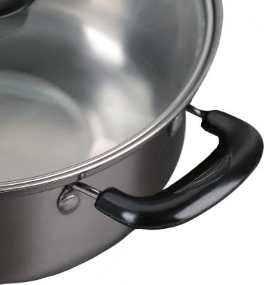Набор посуды, 3 предмета: кастрюли 16/18/20 см со стеклянными крышками, индукция – фото 4