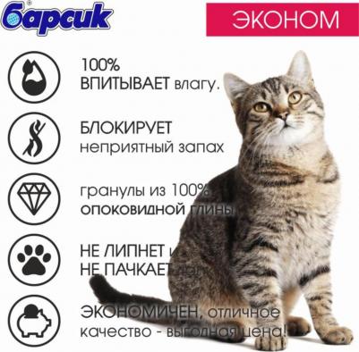 Наполнитель для кошачьего туалета Эконом впитывающий 4.54л – фото 5