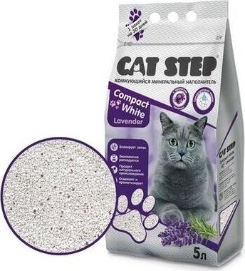 Наполнитель комкующийся минеральный Compact White Lavender, 10 л – фото 3