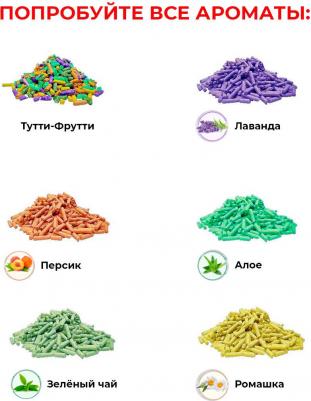 Наполнитель древесный комкующийся для туалета кошек с ароматом алоэ, 7,6 кг – фото 5