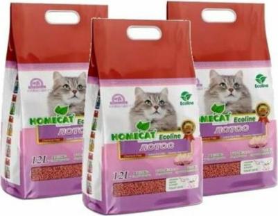 Наполнитель для кошачьего туалета Ecoline Лотос комкующийся 12л – фото 3