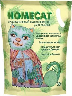 Впитывающий наполнитель для кошек силикагелевый, алоэ вера, 1.625 кг, 3.8 л