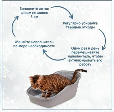 впитывающий наполнитель для кошек силикагелевый, морозная свежесть, 5.07кг, 12.5л – фото 2