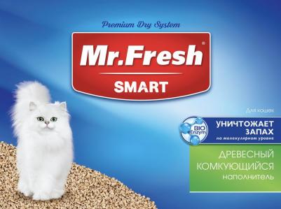 Древесный комкующийся наполнитель "SMART", для короткошерстных кошек, 9 л – фото 13