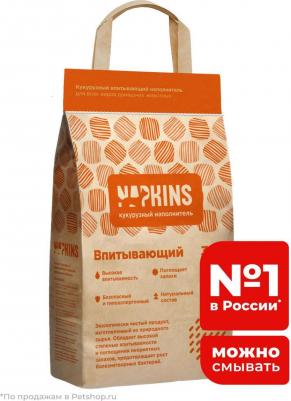 наполнитель кукурузный наполнитель, 100% Натуральный, впитывающий, без пыли, 4,2 л – фото 1