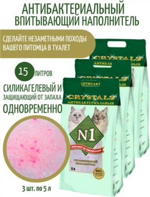 Наполнитель Crystals антибактериальный впитывающий силикагель для кошек 5л – фото 4
