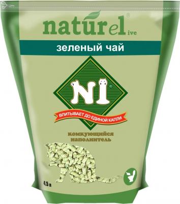 #(У)92401 Наполнитель NATUReL "Зеленый чай" - комкующийся 4,5л
