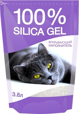 Впитывающий наполнитель для кошек Silica Gel силикагелевый, 1.63 кг, 3.8 л
