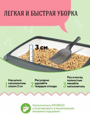 наполнитель впитывающий древесный для кошачьих туалетов - 16 л – фото 2